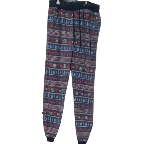 💙🌺 Patterned Joggers - Blue and Red - Picture 2 of 10